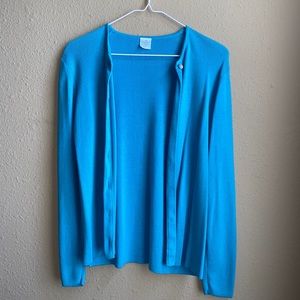 Blue cardigan